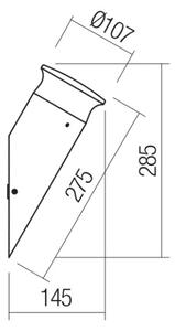 Redo 90073 - Applique a LED da esterno ALGON LED/9W/230V IP65 nero