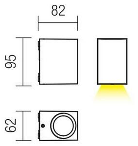 Redo 9907 - Applique a LED da esterno BEAM LED/5W/230V IP54