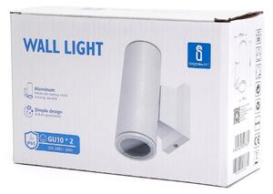 Aigostar - Applique da esterno 2xGU10/230V bianco IP65 arrotondato