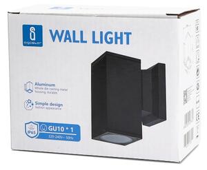 Aigostar - Applique da esterno 1xGU10/230V nero IP65 quadrato