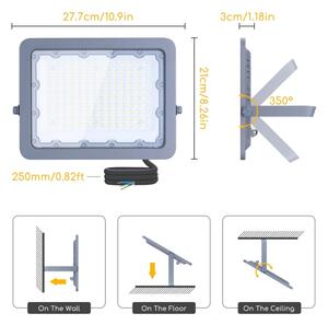 Aigostar - Riflettore LED LED/100W/230V grigio 4000K IP65