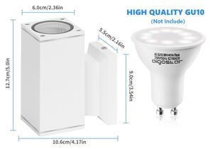 Aigostar - Applique da esterno 1xGU10/230V bianco IP65 quadrato