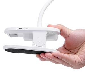 Aigostar - LED Lampada da tavolo ricaricabile dimmerabile con clip LED/2,5W/5V 1200mAh bianco
