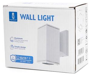 Aigostar - Applique da esterno 1xGU10/230V bianco IP65 quadrato