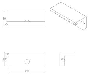 LED Applique da esterno con sensore TESA LED/10W/230V IP54 nero