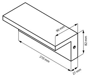 Applique a LED da esterno TESA LED/10W/230V IP54 nero