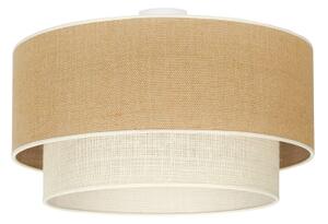 Duolla - Plafoniera YUTE BOHO 3xE27/15W/230V diametro 60 cm marrone/color crema