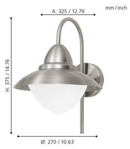 Eglo 33583 - Applique da esterno LED RGBW SIDNEY 1xE27/9W/230V IP44