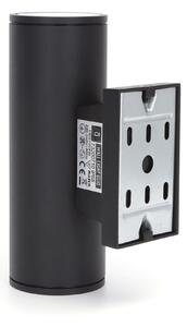Aigostar - Applique da esterno 2xGU10/230V nero IP65 arrotondato