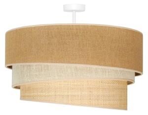 Duolla - Lampadario a plafone YUTE TRIO 3xE27/15W/230V diametro 60 cm marrone/grigio/beige