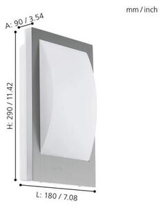 Eglo 33569 - Applique da esterno LED VERRES-C 1xE27/9W/230V IP44