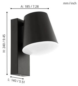 Eglo 33559 - Applique a LED da esterno CALDIERO-C 1xE27/9W/230V IP44