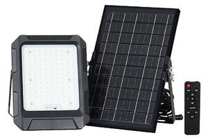 Faretto solare LED 10W 3,7V IP65 4000K nero + telecomando