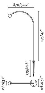 FARO 75562 - Lampada LED da esterno CUCA LED/3W/24V 119,3 cm IP65 antracite
