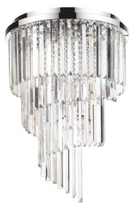 Ideal Lux - Lampadario di cristallo a plafone CARLTON 12xE14/40W/230V diametro 50 cm cromo