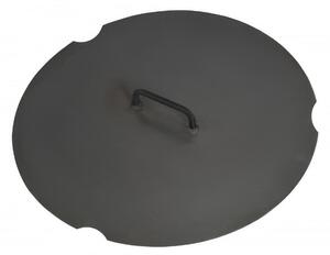 Coperchio in Acciaio Naturale da 62 cm per Braciere - Artigianale di Alta Qualit�, Prodotto in Europa