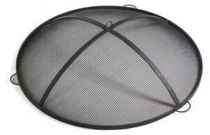 Schermo Antiscintilla in Acciaio Naturale da 59 cm per Braciere Cook King - Realizzato a Mano in Europa