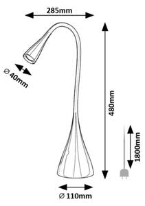 Rabalux 74204 - Lampada da tavolo LED dimmerabile JEFF LED/4W/230V 3000K nero
