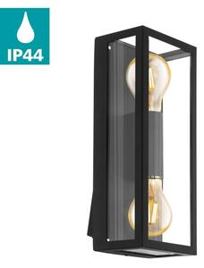 Eglo 780426 - Applique da esterno ALGECIRAS 2xE27/60W/230V IP44 nero
