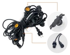 Da esterno catena decorativa MIMOSA 10xE27/1,3W/230V IP44 10 m