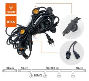 Da esterno catena decorativa MIMOSA 10xE27/1,3W/230V IP44 10 m