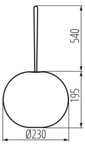 Kanlux 38032 - LED da esterno rechargeable Lampada a sospensione STONO LED/1W/3000 mAh IP54