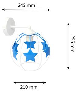 Applique per bambini STARS 1xE27/15W/230V blu/bianco