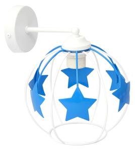 Applique per bambini STARS 1xE27/15W/230V blu/bianco