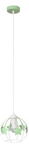 Lampadario a sospensione per bambini STARS 1xE27/15W/230V verde/bianco