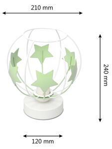 Lampada da tavolo per bambini STARS 1xE27/15W/230V verde/bianco