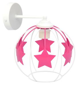 Applique per bambini STARS 1xE27/15W/230V rosa/bianco