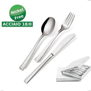 Confezione a libro 6 pezzi cucchiaino moka Ambassador 18/0 nichel free, (Acciaio 18/ 0) Nichel Free, spessore 2 mm
