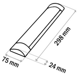 Lampada LED sottopensile QTEC LED/9W/230V 30 cm bianco