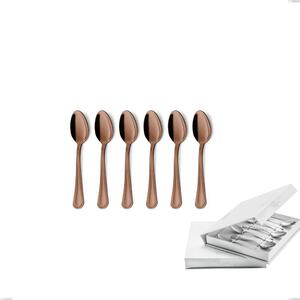 Confezione a libro 6 pezzi cucchiaino moka Domus Chocolate, Acciaio 18/10, spessore 3 mm