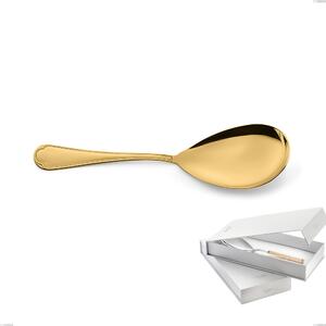 Confezione a libro 1 pezzo pala riso Domus Gold, Acciaio 18/10, spessore 3 mm