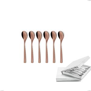 Confezione a libro 6 pezzi cucchiaino moka Etoile PVD Chocolate, Acciaio 18/10 lucido, spessore 4 mm, pvd chocolate
