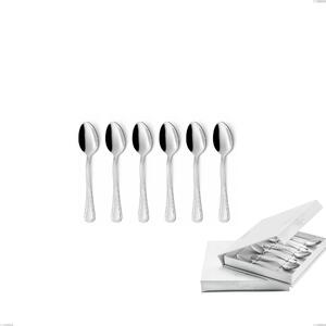 Confezione a libro 6 pezzi cucchiaino moka Galles, Acciaio inox 18/10 (aisi 304), spessore 2.00 mm