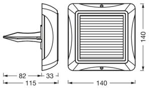 Ledvance - Lampada solare LED ENDURA STYLE SOLAR LED/1,2W/3,7V IP65