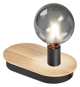 Ledvance - Lampada da tavolo touch DECOR WOOD 1xE27/8W/230V con USB