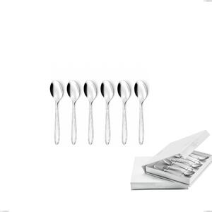 Confezione a libro 6 pezzi cucchiaino moka Kappa, Acciaio inox 18.10 (AISI304), spessore 2.5 mm