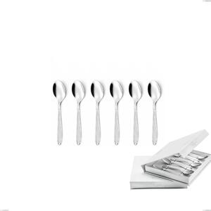 Confezione a libro 6 pezzi cucchiaino moka Kappa Sabbiato, 18/10 (AISI304) , spessore 2,5 mm