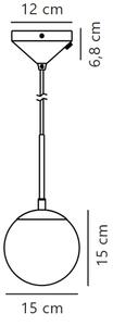 Nordlux - Lampadario a sospensione con filo GRANT 1xE14/15W/230V diametro 15 cm