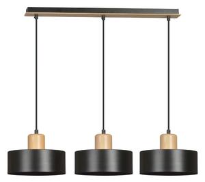 Lampadario a sospensione con filo TORIN 3xE27/15W/230V nero