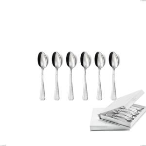 Confezione a libro 6 pezzi cucchiaino moka loira, Acciaio inox Aisi 304 lucido, spessore 2 mm, design Classico