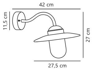 Nordlux - Applique da esterno LUXEMBOURG 1xE27/60W/230V IP54 marrone/patina