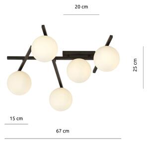 Plafoniera SMART 5xE14/10W/230V nero/bianco