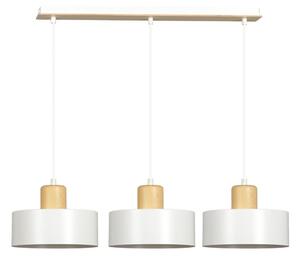 Lampadario a sospensione con filo TORIN 3xE27/15W/230V bianco