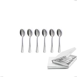 Confezione a libro 6 pezzi cucchiaino moka Oxford Sabbiato , Acciaio 18/0 (aisi 304) Acciaio Sabbiato, spessore 2 mm mm