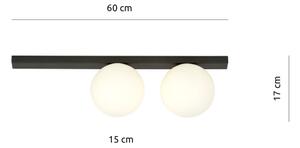 Plafoniera FIT 2xE14/10W/230V nero/bianco