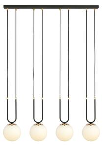 Lampadario a sospensione con filo GLAM 4xE14/10W/230V nero